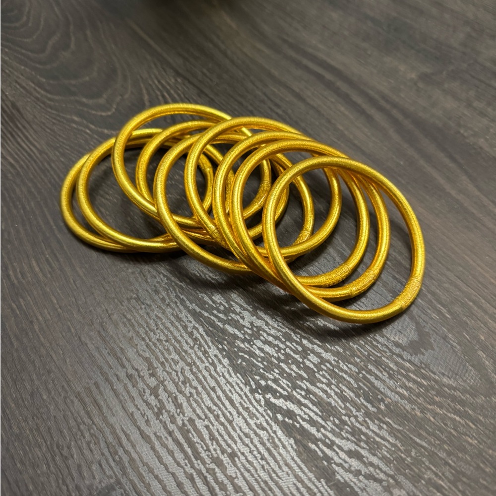 GOLD ALL WEATHER BANGLES (SET OF 9)